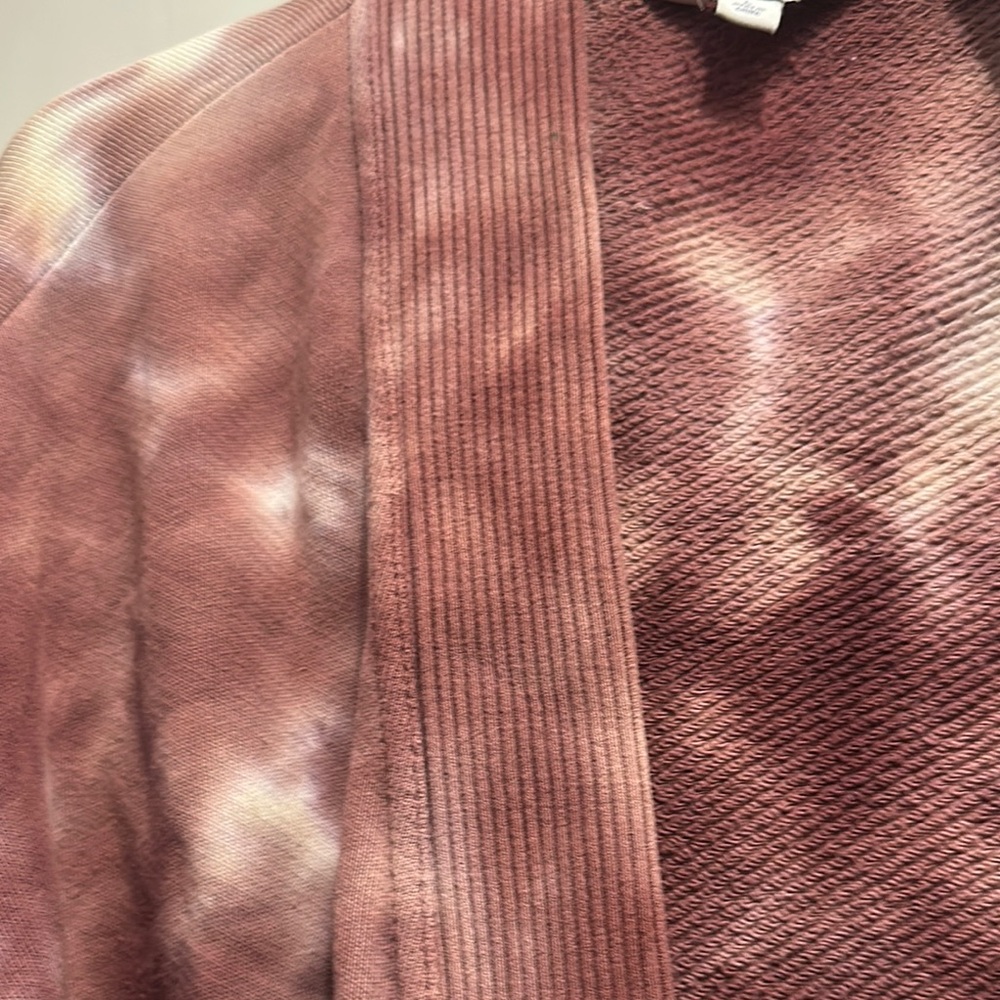JoyLab Burgundy Tie-Dye Teddy Sweater- Preloved - Picture 4 of 7
